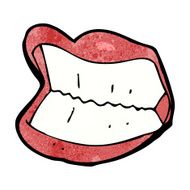 cartoon grinning mouth N11
