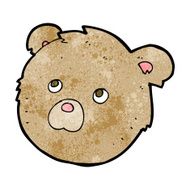 cartoon teddy bear face N16