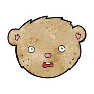 cartoon teddy bear face N17