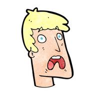 cartoon shocked man N155