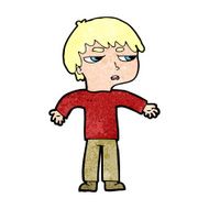 cartoon annoyed boy N46
