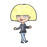 cartoon smug looking woman N12