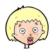 cartoon shocked woman N124