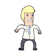 cartoon nervous businessman N12