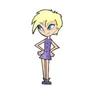 Cartoon Girl With Hands On Hips N24
