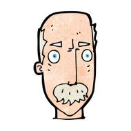 cartoon annoyed old man N81