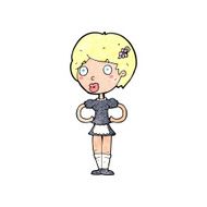 cartoon woman in french maid outfit N12