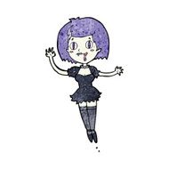 cartoon happy vampire girl N49