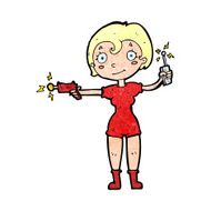 cartoon future space girl N12