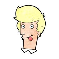 cartoon man with tongue hanging out N12