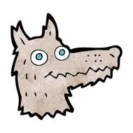 Cartoon Wolf Head N36