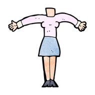 cartoon female body (add photos or mix and match cartoons) N295