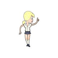 cartoon girl with idea N25