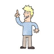 cartoon man with great new idea N12