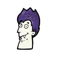 cartoon vampire head N45