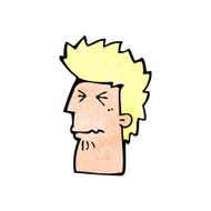 cartoon unhappy man N21
