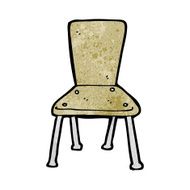cartoon old school chair N12
