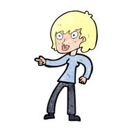 cartoon woman pointing N269
