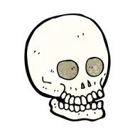 Cartoon Skull N110