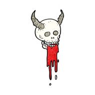 cartoon spooky halloween skull N16