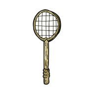 cartoon old tennis racket N12