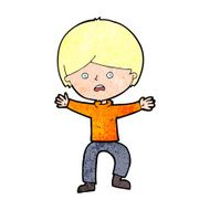 cartoon boy panicking N38