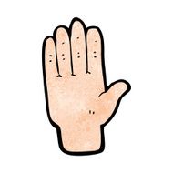 cartoon open hand N4