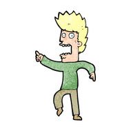 cartoon terrified man N357