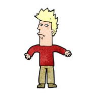 cartoon confused man N72