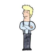 cartoon annoyed man N102