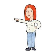 cartoon woman pointing N270