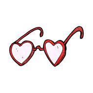 cartoon heart glasses N3