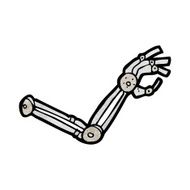 Cartoon Robot Arm N37