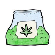 cartoon bag of weed N16