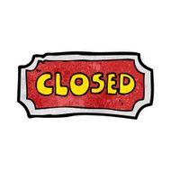 Cartoon Closed Sign N12