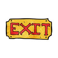 cartoon exit sign N24