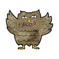 cartoon happy owl N10