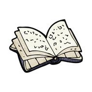 Cartoon Open Book N15