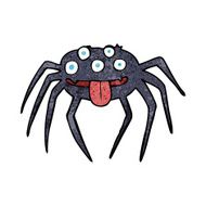 cartoon gross halloween spider N21