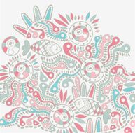 vector hand-drawn abstract design ethnic backdrop N2