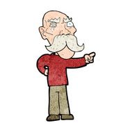 cartoon annoyed old man pointing N12
