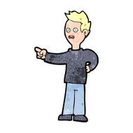cartoon shocked boy pointing N12