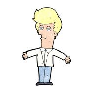 cartoon bored man N45