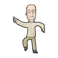 cartoon angry old man N187
