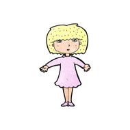 cartoon surprised woman N292