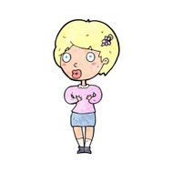 cartoon surprised woman N293