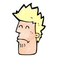 cartoon man feeling sick N11