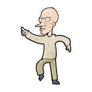 cartoon angry old man N188