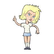 cartoon woman with idea N328