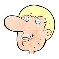 cartoon happy male face N24